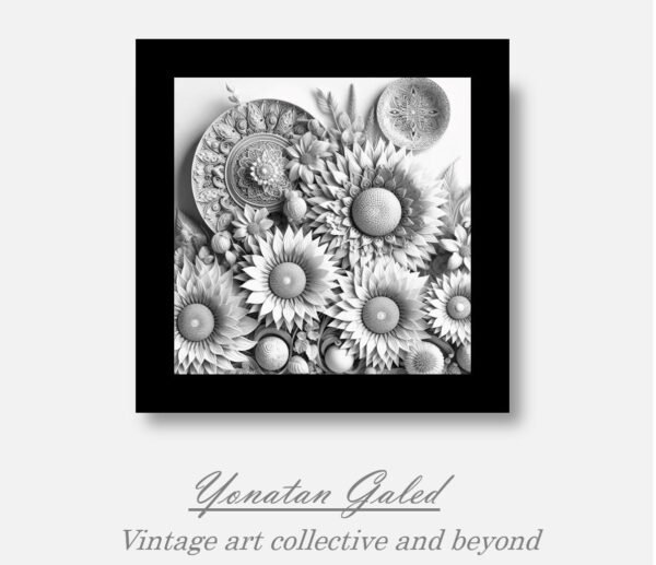 Vintage 3D Sketches Painting | Ancient Artwork | Landscape Wall Art | Antique Art Print | Yonatan Galed | SKE-P0001